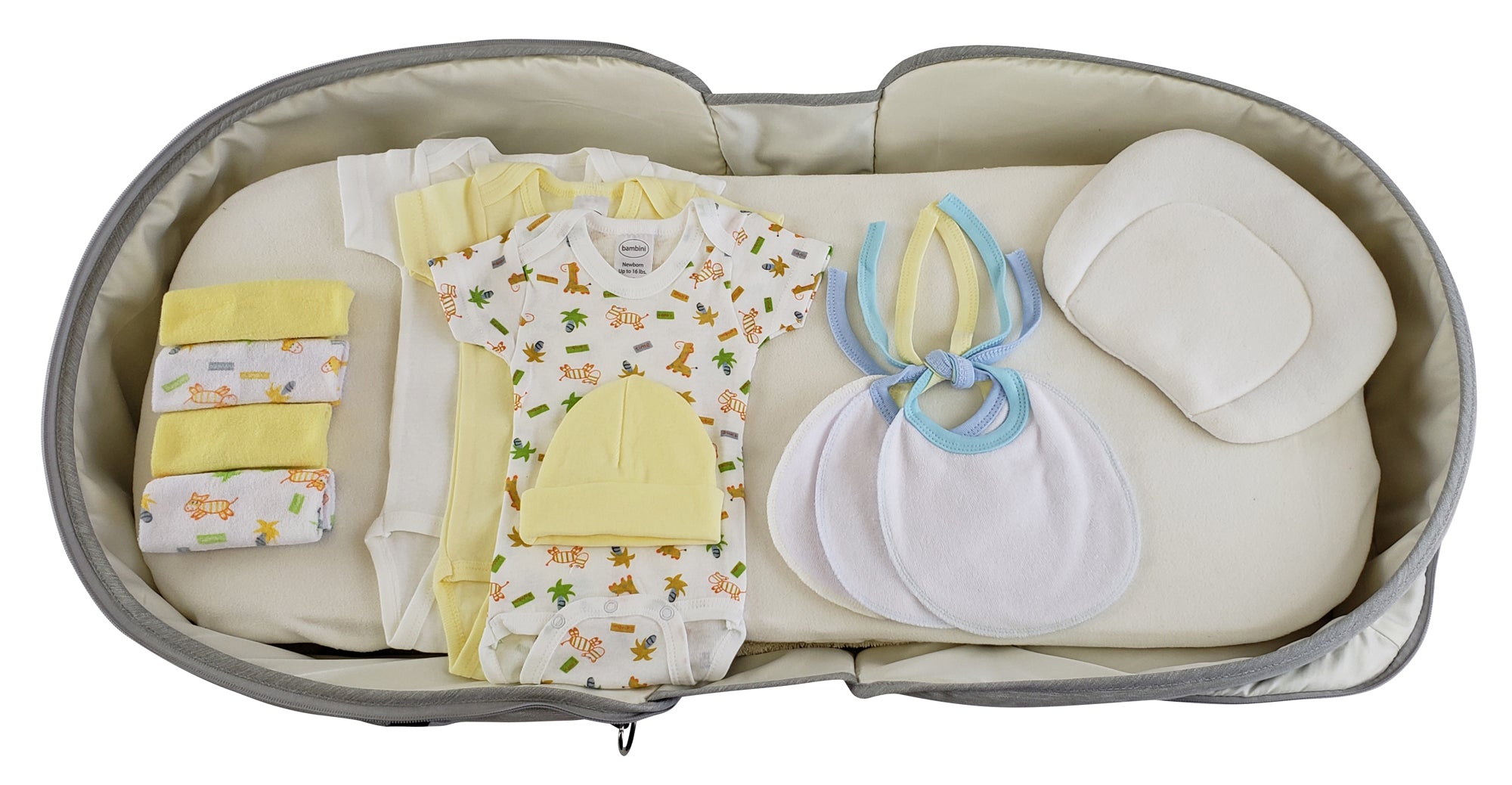 unisex diaper bag with free layette set